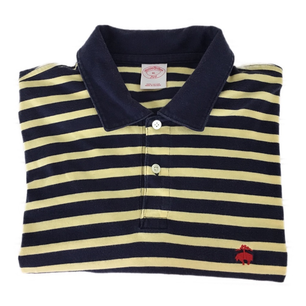 Brooks Brothers 346 Mens Striped Polo Shirt XL